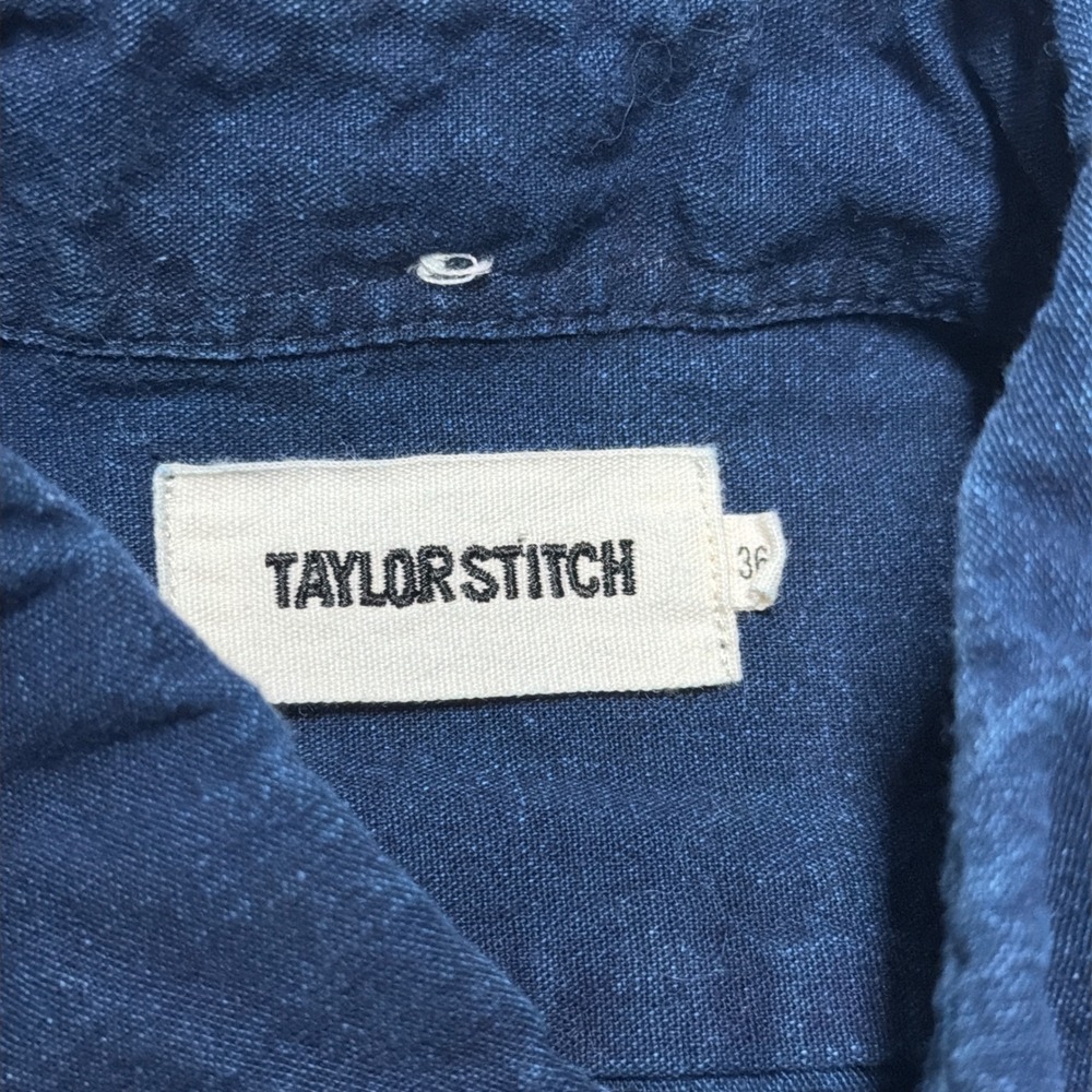 Taylor‎ Stitch The Jack Shirt Mens 36 XS Blue Organic Cotton Indigo Button Down - Picture 5 of 10